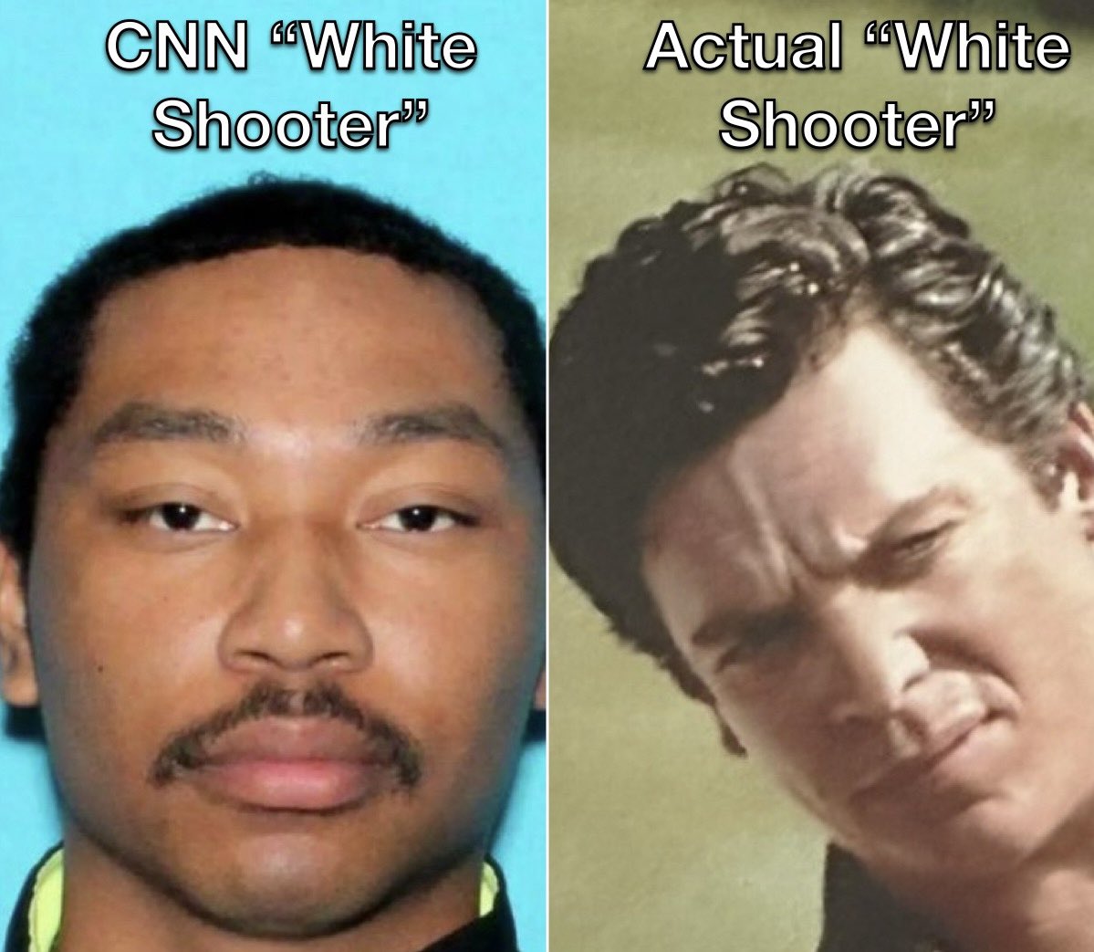 CNN is reporting that the active shooter that shot a NYPD officer “appears to be white”????!