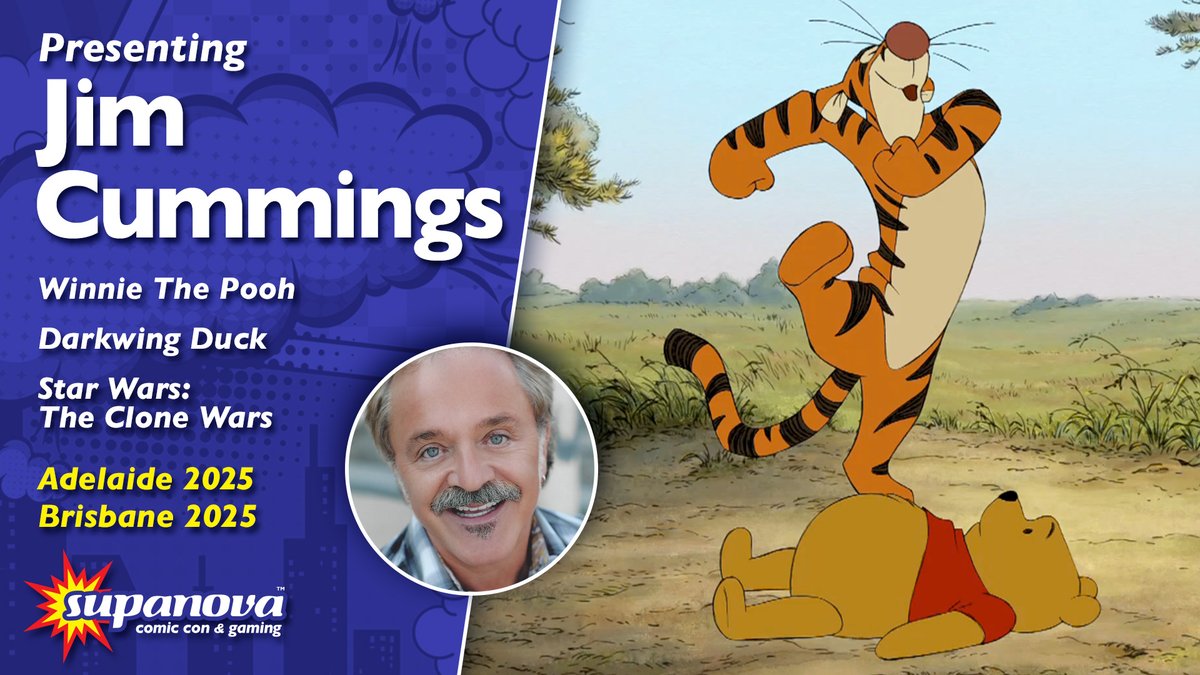 From The 100 Acre Wood to #Novalaide &amp; #Brisnova, please welcome Jim Cummings, as he joins us in November!

Best known for his role as everyone's favourite bear, Winnie the Pooh, Jim's list of credits is so large, we couldn't possibly list them all here! supa.fans/JCummings