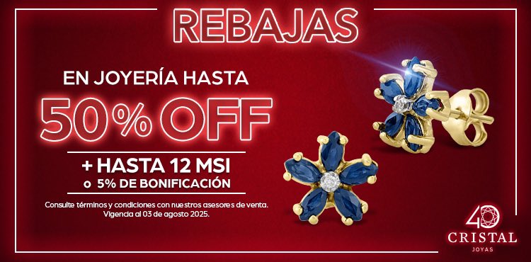 Plaza Satélite (@psatelite) on Twitter photo ✨ ¡Brilla más que nunca! ✨
Aprovecha el 50% de descuento en toda la colección de <a href="/CristalJoyas/">Cristal Joyas</a> de Plaza Satélite.💎
Además, paga cómodamente con 12 meses sin intereses o 5% de bonificación. ✨ ¡Brilla más que nunca! ✨
Aprovecha el 50% de descuento en toda la colección de <a href="/CristalJoyas/">Cristal Joyas</a> de Plaza Satélite.💎
Además, paga cómodamente con 12 meses sin intereses o 5% de bonificación.
