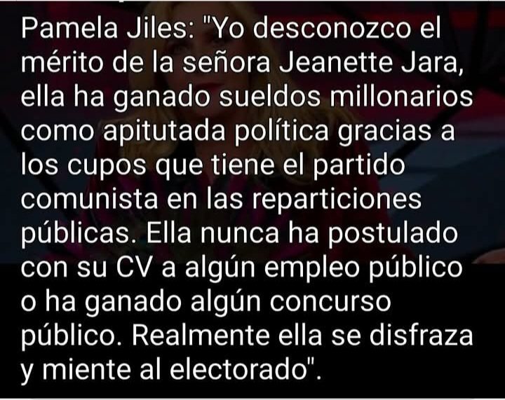 aguilo_sergio's tweet image. DICEN QUE EL ODIO, LA ENVIDIA Y LA VENGANZA SON LAS EMOCIONES NEGATIVAS MAS FUERTES DEL SER HUMANO.
Pamela Jiles tiene todo el odio que una persona puede albergar, pero también la envidia y el ánimo de venganza. Pobre ser humano, qué tortura debe ser vivir su vida.