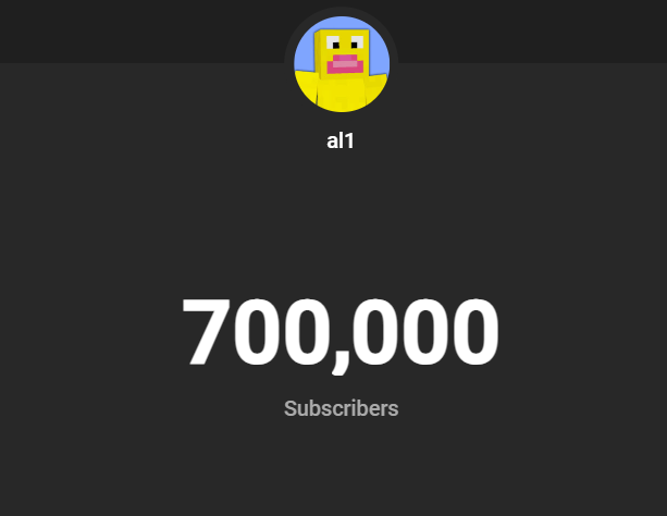 al1craft's tweet image. THE YELLOW IS NOW 700K WOOOOOOOOOOOOOOOOOOOOOO