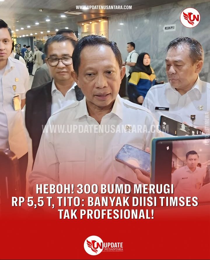 Hal yang sama akan terjadi pada Koperasi Desa. Dijamin dikorupsi para relawan Jokowi, dijamin merugi.
#ReuniSampahOrangUtan 

Heboh! 300 BUMD merugi Rp5,1 T, Tito: Banyak diisi timses tak profesional
#ReuniSampahOrangUtan