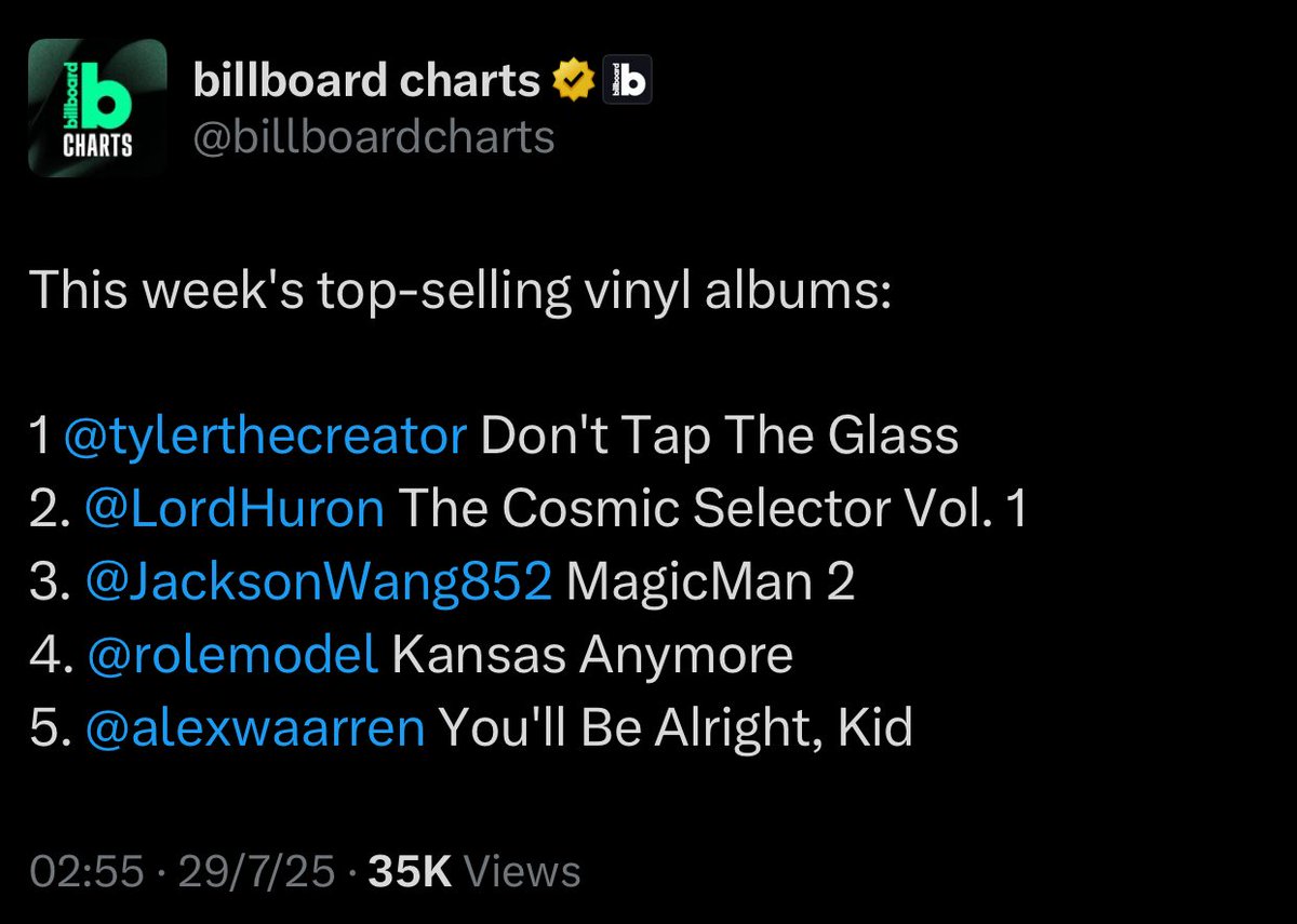 bunnee113's tweet photo. Jackson Wang on #MAGICMAN2 💿:
“MAGICMAN2 is a self-serving album”
“This album is for me” “It’s not ear candy”

Also MAGICMAN2 on Billboard charts:
✨#13 on Billboard 200 
✨#4 top selling albums
✨#3 top selling vinyl albums

🥹😭 so happy and HUGE CONGRATULATIONS to @JacksonWang852! you not only made an album that is so personal to you and truly tells your own story, but also an album that so many of us love and cherish for the same reasons. we felt the genuine emotions in every lyric you sang. 

YOU DID IT just by being you. you also did it while being an independent artist with a small team. you’re incredible and i’m so proud to be a fan. 
#JacksonWang