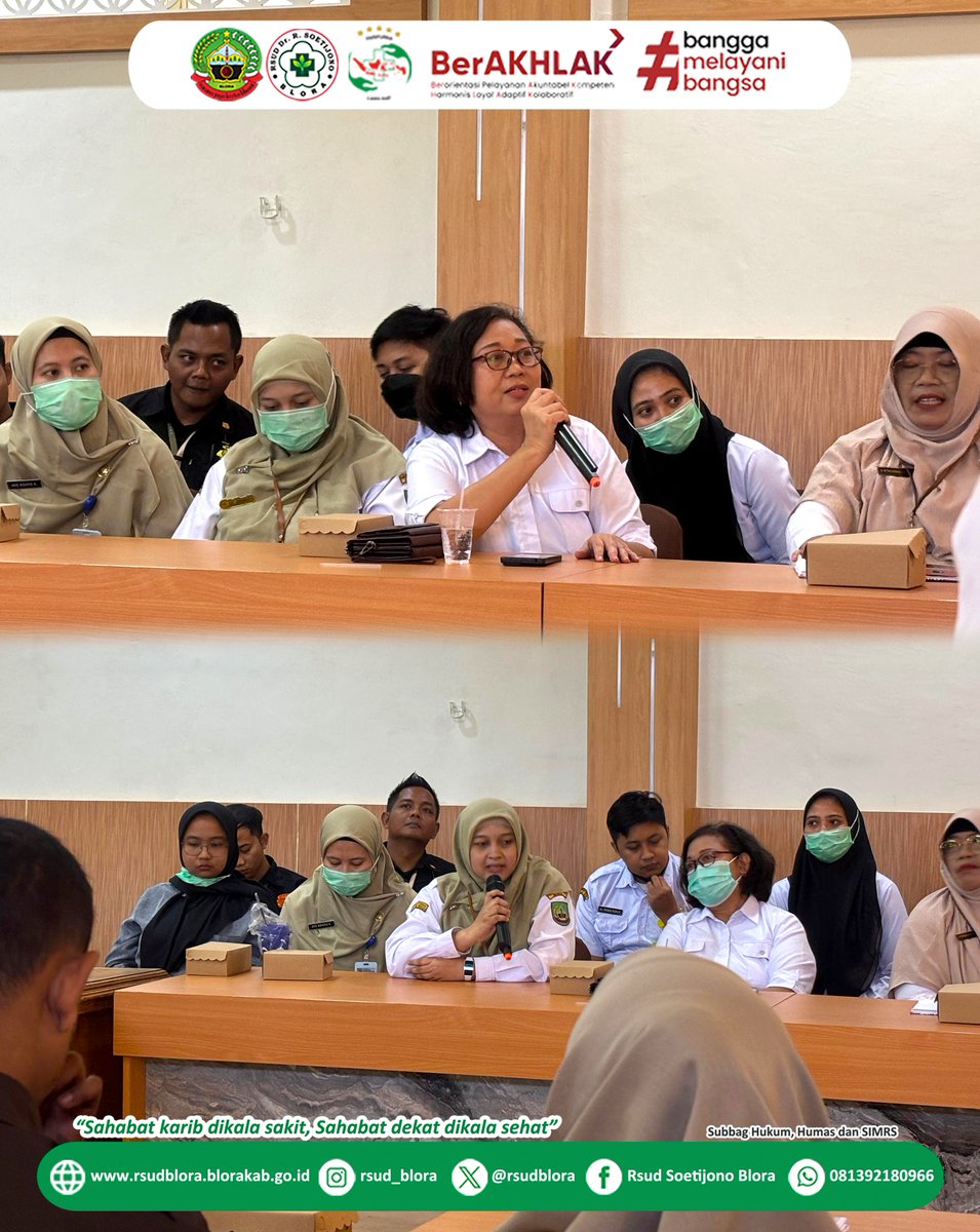 Direktur RSUD dr. R. Soetijono Blora, beserta jajaran Bidang Pelayanan dan Humas, menyelenggarakan FGD dengan seluruh staf  IGD rumah sakit. Bertempat di Aula Edelweis, kegiatan ini bertujuanmeningkatkan kualitas pelayanan IGD, menyelaraskan persepsi, dan memperkuat koordinasi.