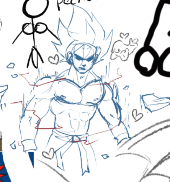 Tenaryth's tweet photo. I haven't drawn or posted DB art in a few months thanks to the work im doing for Apple Black so here's a sketch I did on my girlfriend's drawpile https://t.co/CnU3bvoDbB