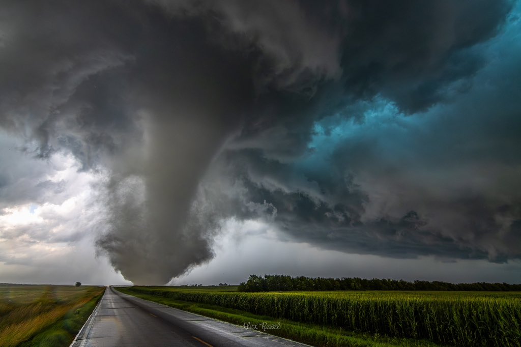 Wide angle shot of the tornado west of Watertown, South Dakota last night. One of the most jaw-dropping moments of my life.