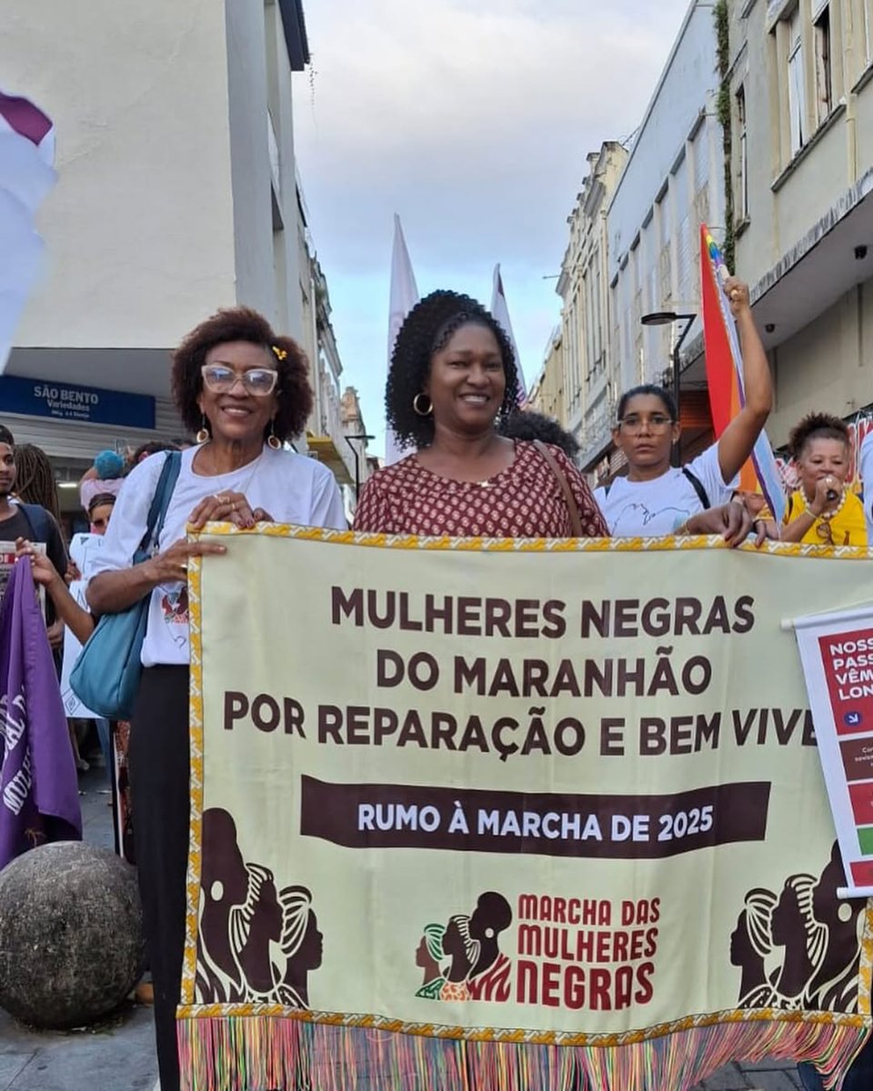 teixeiracds's tweet image. 🎉Olhe aqui #25Jul em São Luís MA: reafirmação da agenda de luta das Mulheres Negras. Creuzamar de Pinho com outras #MulheresNegras seguem organizadas rumo à Marcha Nacional das Mulheres que será em novembro. 
👉🏿 Sem Mulheres Negras na política não há democracia!
@creuzamarpinho