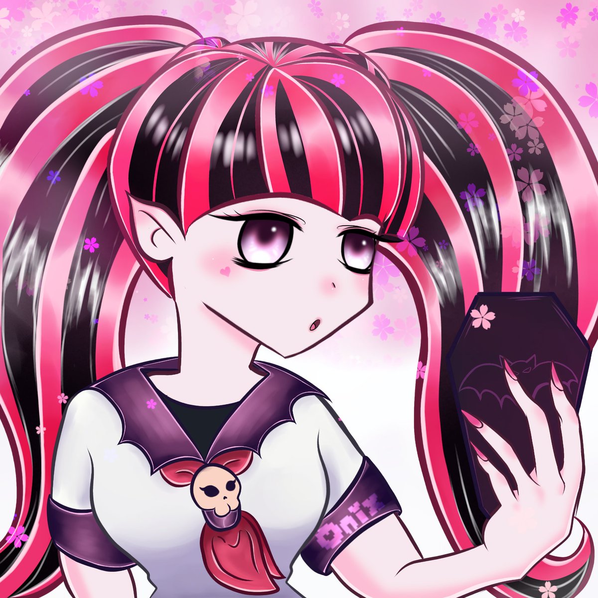 Onixowo_skibidi's tweet photo. A qué capitulo te recuerda? 🌸

#RTArt #ArtShare #smallArtists #Draculaura #MonsterHighFanart #Fanart #DigitalArt #KawaiiGoth https://t.co/c4uUm55nOX