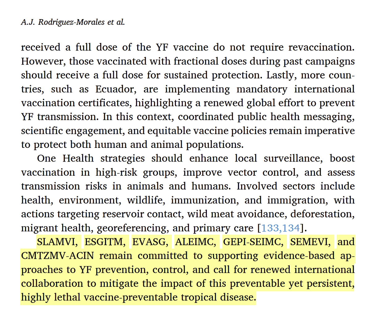 DrAJRodriguezM's tweet photo. Yellow fever in South America – A plea for action and call for prevention also  in travelers from SLAMVI, ESGITM, EVASG, ALEIMC, GEPI-SEIMC, SEMEVI, and CMTZMV-ACIN
https://t.co/Ff7mzNNHTK https://t.co/k6HQ3Y3HFp
