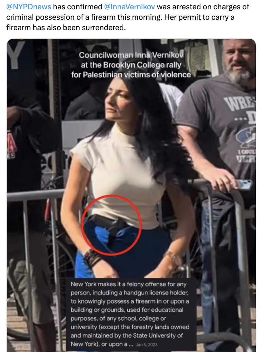 Amanda (@amandabrklyn) on Twitter photo <a href="/realmattforney/">Matt Forney</a> <a href="/InnaVernikov/">Councilwoman Inna Vernikov</a> <a href="/NYPDnews/">NYPD NEWS</a> Was he arrested on felony gun possession.... cause your girl <a href="/InnaVernikov/">Councilwoman Inna Vernikov</a> was for terrorising STUDENTS protesting a genocide. Who needs to be investigated? <a href="/realmattforney/">Matt Forney</a> <a href="/InnaVernikov/">Councilwoman Inna Vernikov</a> <a href="/NYPDnews/">NYPD NEWS</a> Was he arrested on felony gun possession.... cause your girl <a href="/InnaVernikov/">Councilwoman Inna Vernikov</a> was for terrorising STUDENTS protesting a genocide. Who needs to be investigated?
