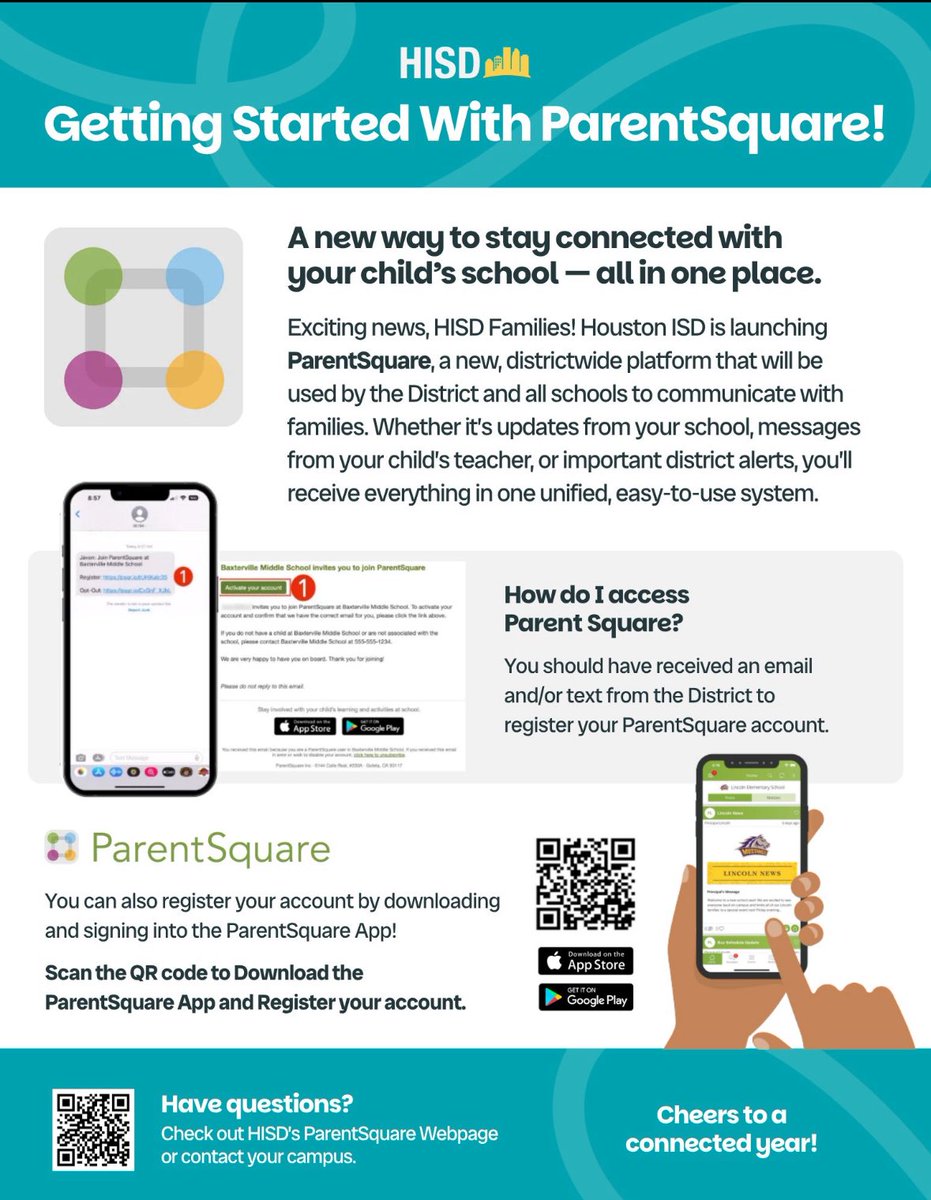 📣 Big News, Charger Families!
ParentSquare is LIVE—and it’s your one-stop shop for all school &amp; district updates.🏫💬
✅ Easy communication
✅ Important alerts
✅ All in one place
📲 Scan the QR code &amp; get connected today! #WeArePinOak #ChargerNation