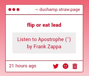 4uchampp's tweet image. okay duchamp.straw.page