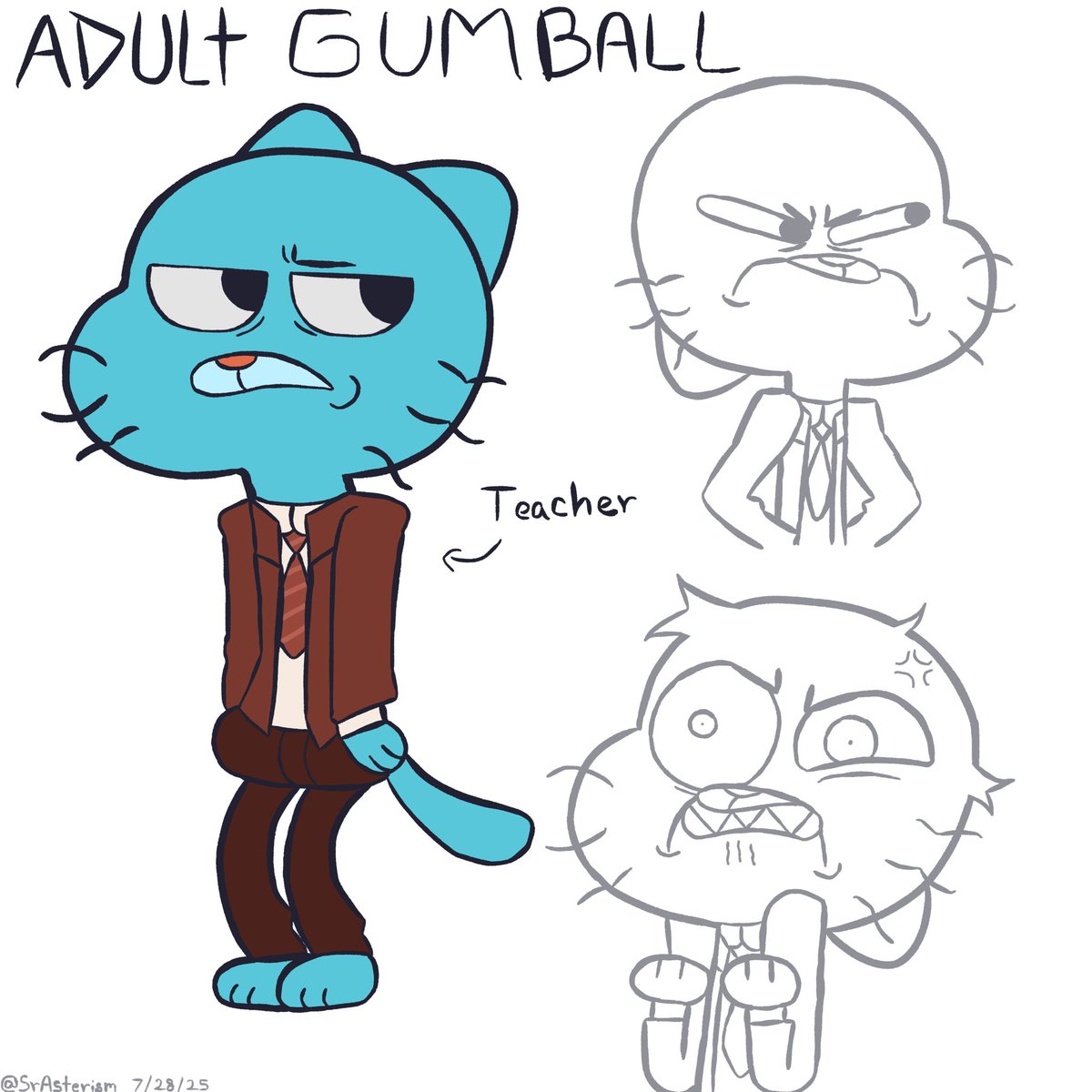 SrAsterism's tweet image. i hc that when gumball is older he ends up as a teacher at his school 

#tawog #twwwog #Gumballwatterson