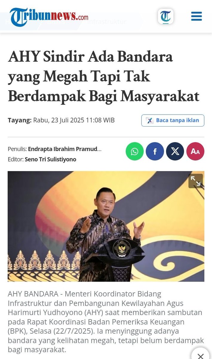 Saya termasuk yang setuju..
proyek yang dibangun di era Jokowi banyak yang Mubazir dan tak berdampak bagi masyarakat kecil.

Kalau kelen gaes?