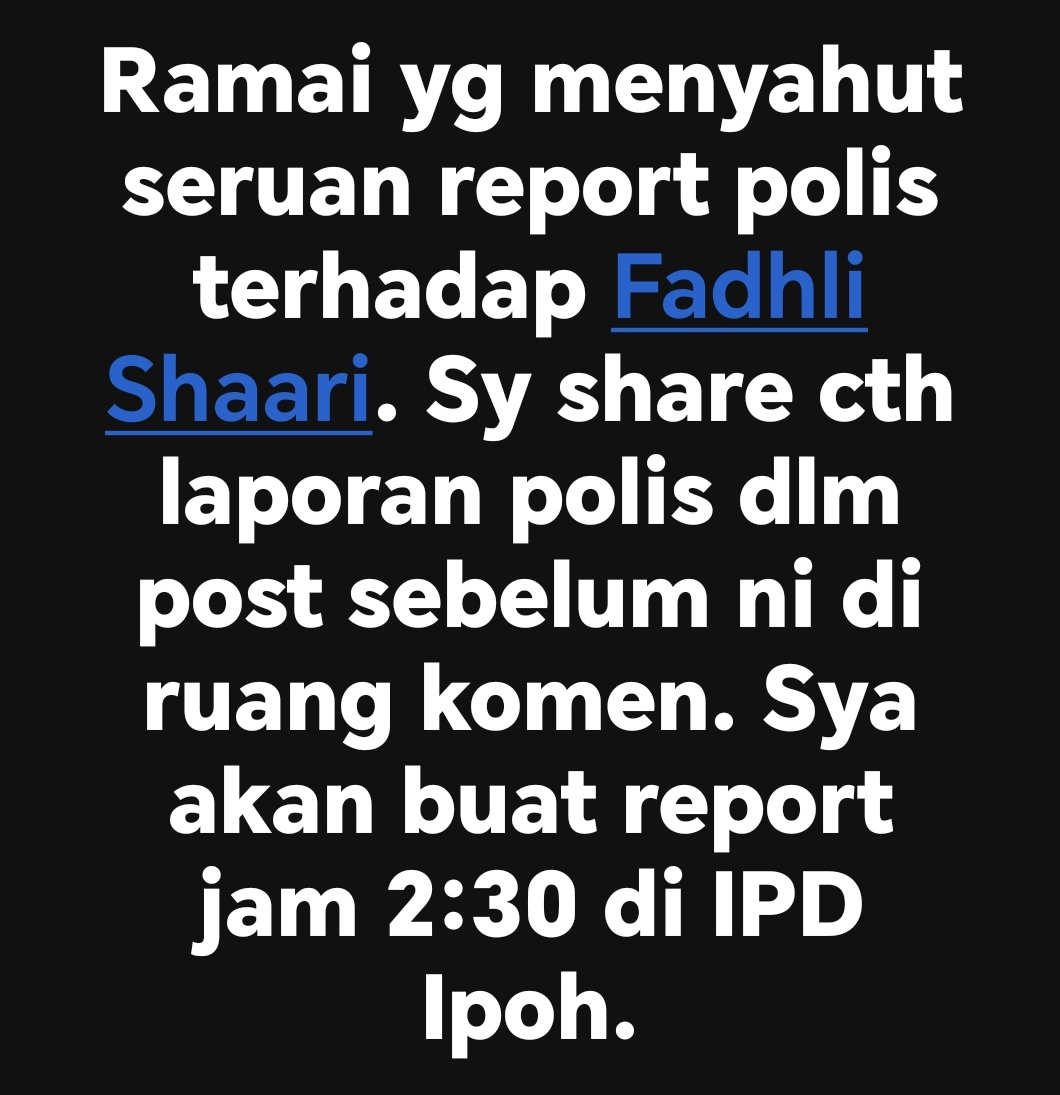 adamyusuf88's tweet photo. Di FB sudah dilancarkan gerakan besar-besaran untuk buat laporan polis terhadap @FadhliShaari yang sangat melampau dan memalukan negara.

Satu lagi konflik boleh berlaku jika tidak ada sebarang tindakan diambil keatas Ahli Parlimen PAS yang sangat biadap ini https://t.co/7RJGLFIaeb