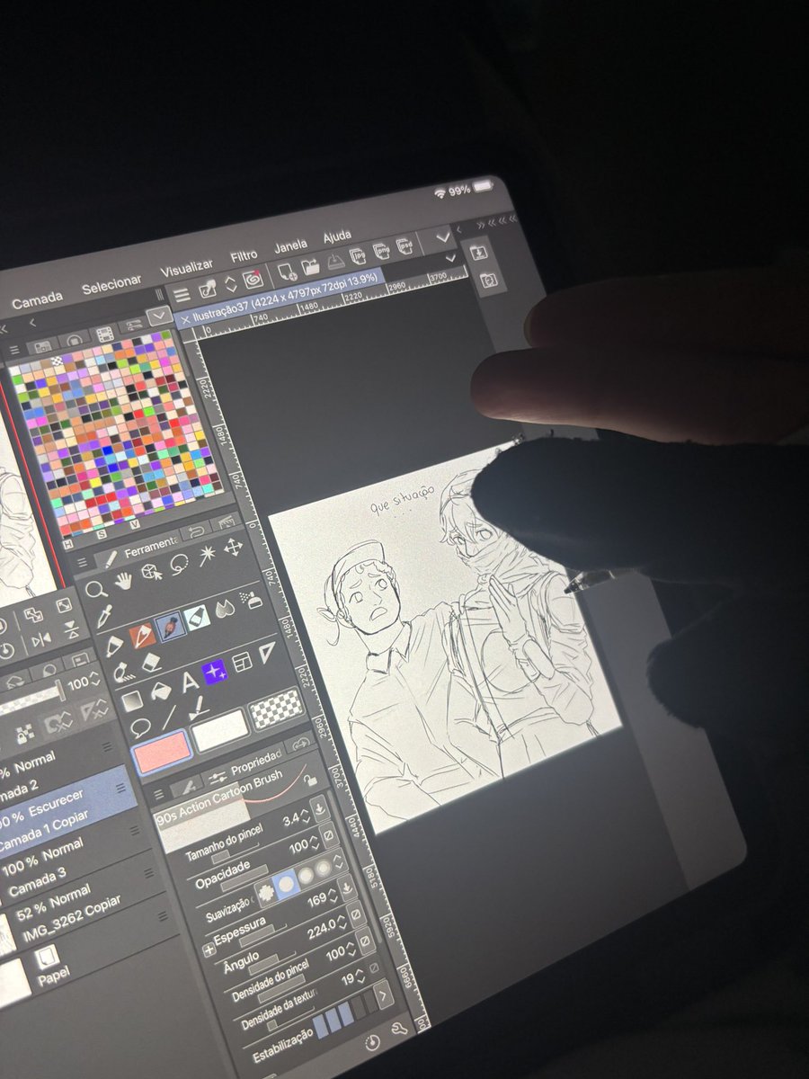 nonobarks's tweet image. Meu clipstudio literalmente abriu um rascunho meiatw aleatório sozinho, help?