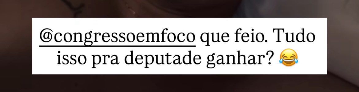 PATÉTICO! Após ter perdido pra Erika na ultima parcial do Congresso em Foco, Nikolas apelou pra TRANSFOBIA contra ela nos stories. 

O CHORO É LIVRE, nossa resposta vai ser fazer ele perder pra uma mulher trans no dia 30 na premiação do Congresso em Foco. 

LINK ABAIXO ⬇️