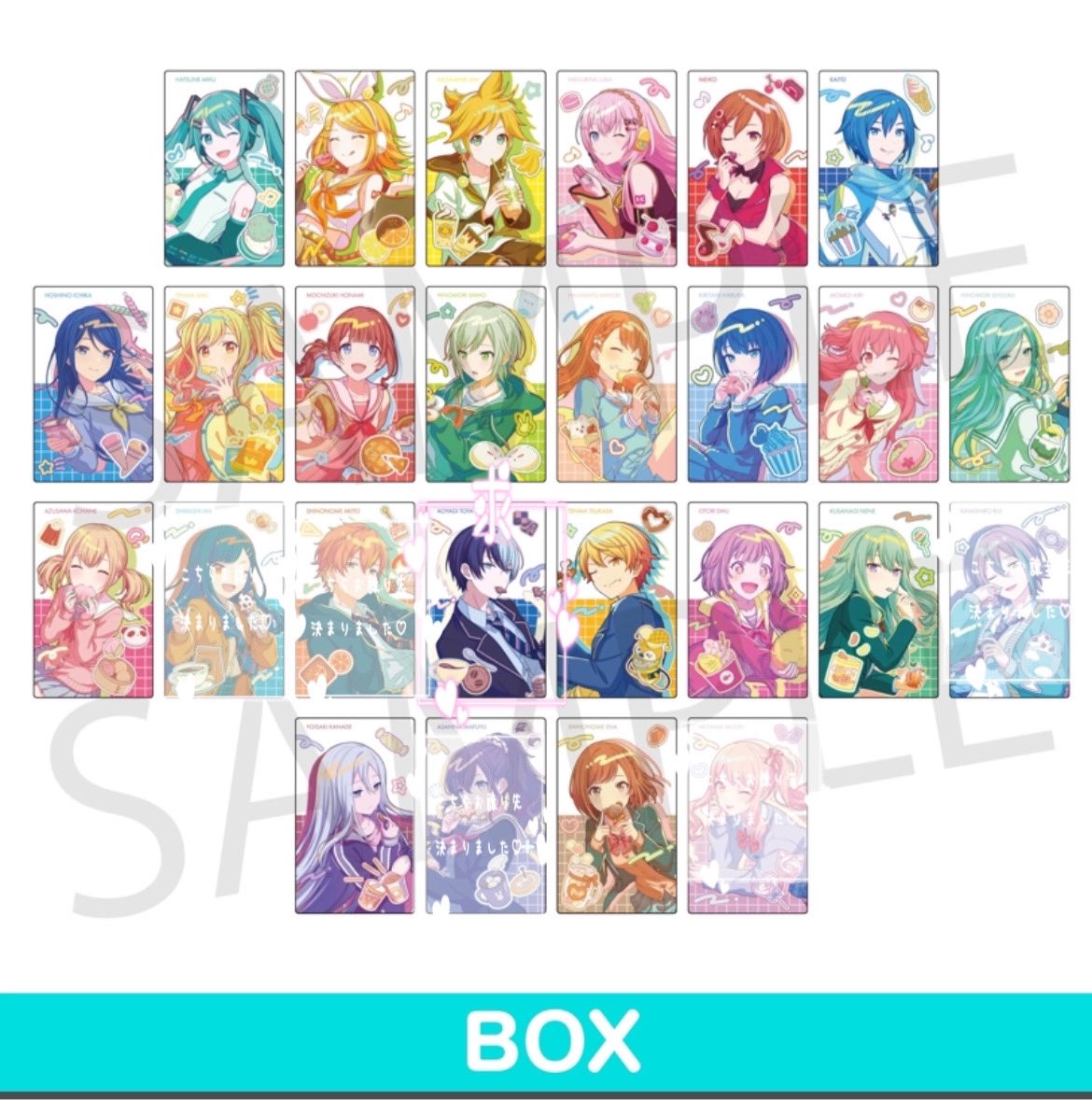 プロセカ Anniversary Birthday イラスト 2023-2024 バースデー アニバーサリー エピカ 交換　買取

譲　未記載　30枚
(絵名10 志歩20  寧々 20 みのり25 愛莉 25)
求　冬弥　又は定価＋送料

30box予約予定
一部キャラ抱き合わせ、比率違い◎
買取お時間いただきます(一部キャラ抱き合わせ考えてます)