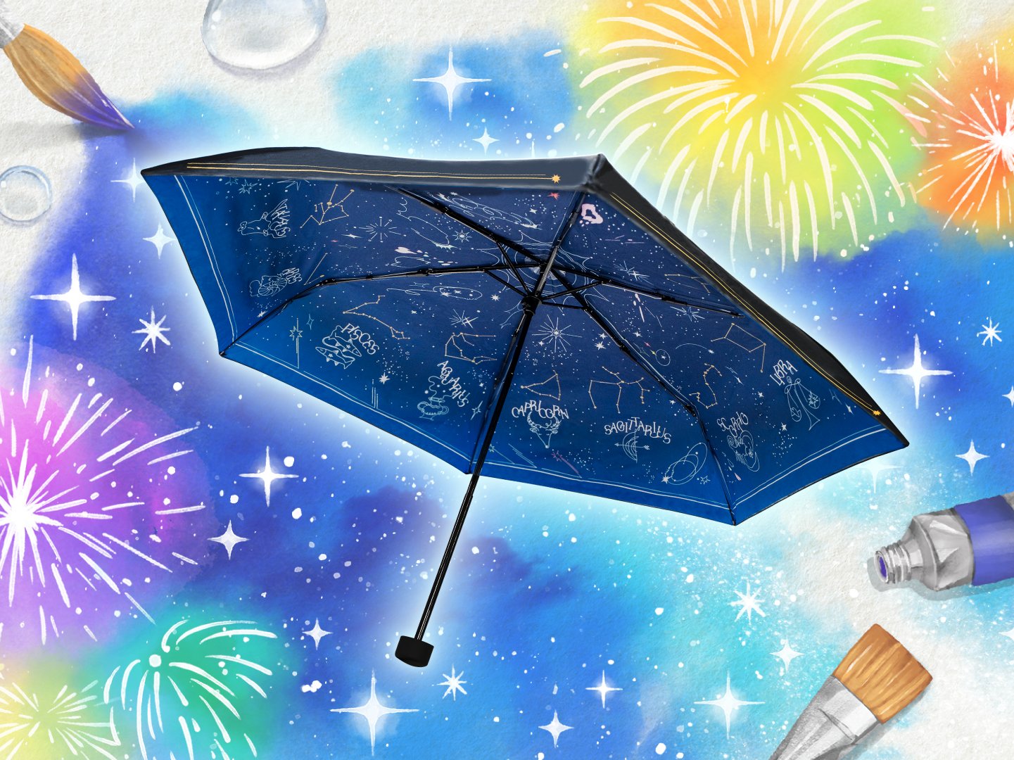 FINAL FANTASY XIV 折りたたみ傘 星天開門 占星 傘 ff14 【FF14】☆星