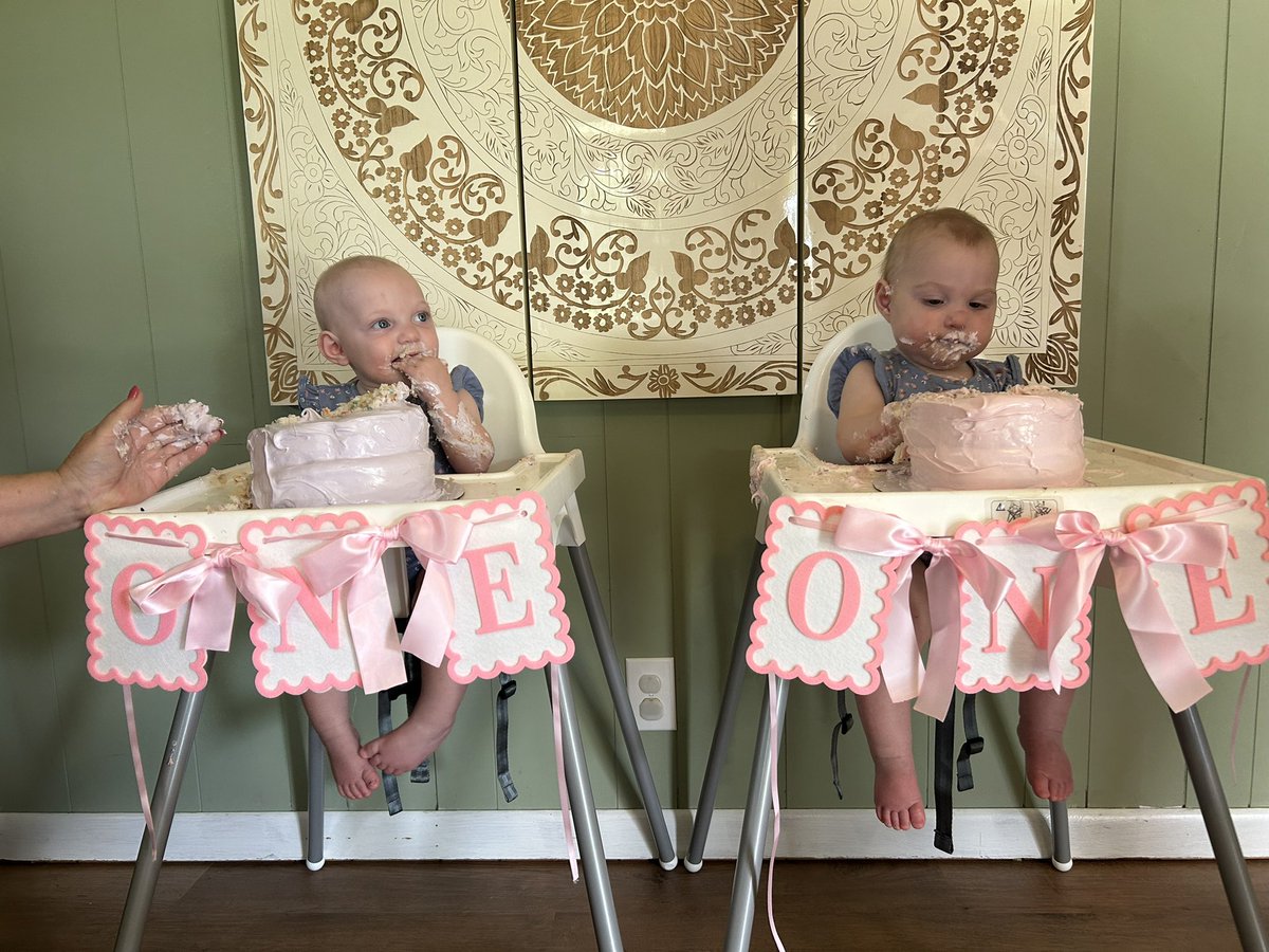 The girls turned 1 yesterday 🥹