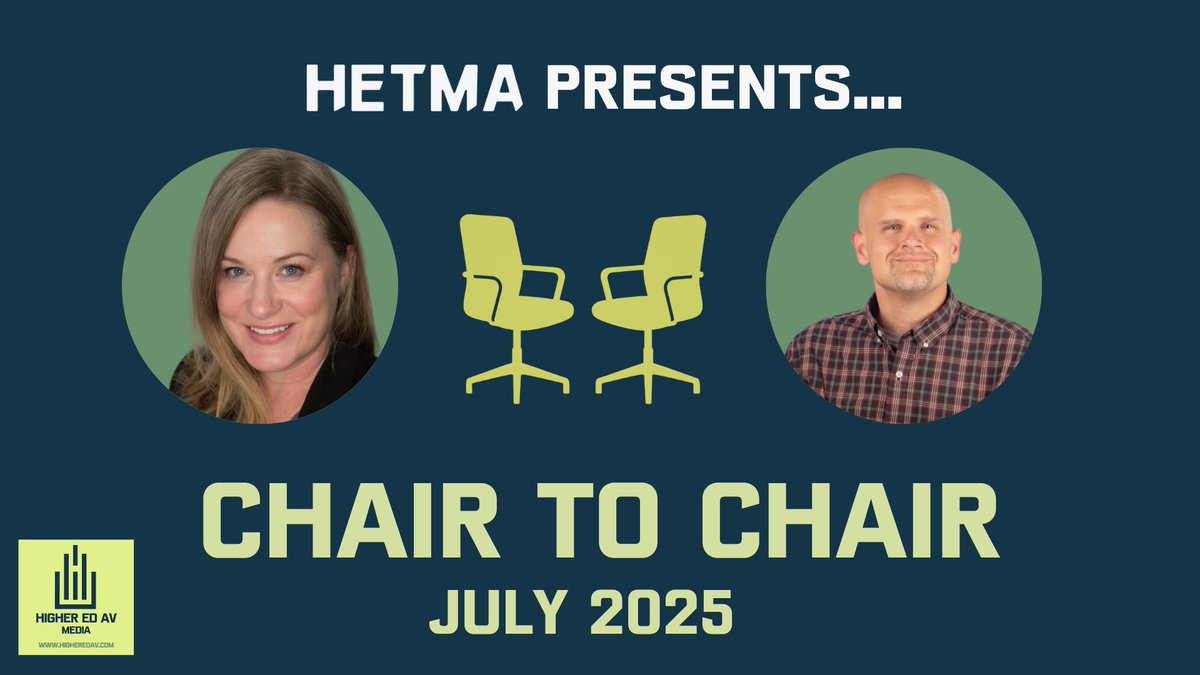 🚀Now Launching! 
HETMA Presents… Chair to Chair!
Host <a href="/Smearin_Off_Ice/">Erin Maher-Moran</a> sits down with Chris Kelly (Creighton University) to talk leadership, advisory boards, and finding your true north in higher ed tech.
🎧 Everywhere you get podcasts + YouTube!
higheredav.com/hetma-presents…