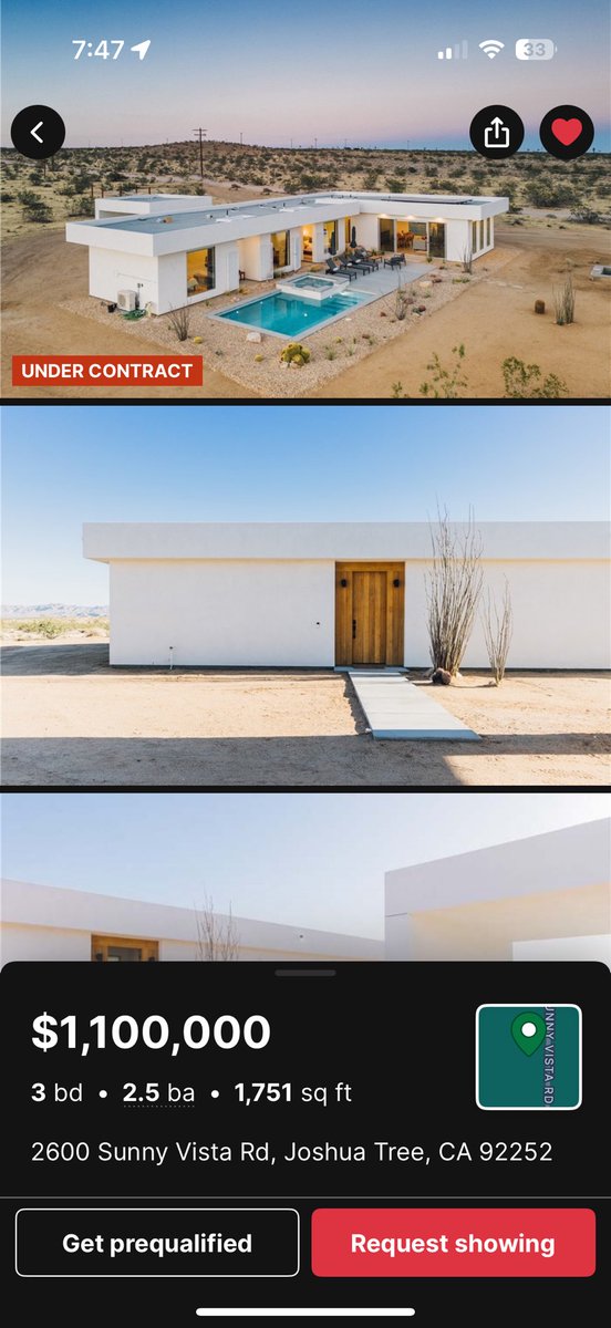 When I see sales like this (few and far between) I wonder why I’m not building in Joshua Tree 

$628 a foot 

Could build this for $300 a foot 

Just an unpredictable market