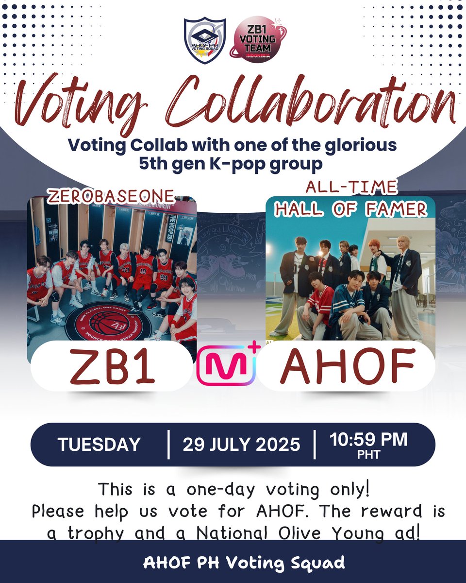 AHOF PH VOTING SQUAD (@ahofvotingsquad) on Twitter photo Here it is, Nameless Fam!
From BOYNEXTDOOR to ZEROBASEONE โ another exciting community voting collab is here! ๐ซถ
We are honored to join forces with one of the biggest fandoms worldwide, the Zerose Community <a href="/ZB1VT_INA/">TEAM SUKSES ZB1 INA ๐ฎ๐ฉ</a>!
Theyโll help us vote for <a href="/AHOF_official/">AHOF</a> in the MNET PLUS Here it is, Nameless Fam!
From BOYNEXTDOOR to ZEROBASEONE โ another exciting community voting collab is here! ๐ซถ
We are honored to join forces with one of the biggest fandoms worldwide, the Zerose Community <a href="/ZB1VT_INA/">TEAM SUKSES ZB1 INA ๐ฎ๐ฉ</a>!
Theyโll help us vote for <a href="/AHOF_official/">AHOF</a> in the MNET PLUS