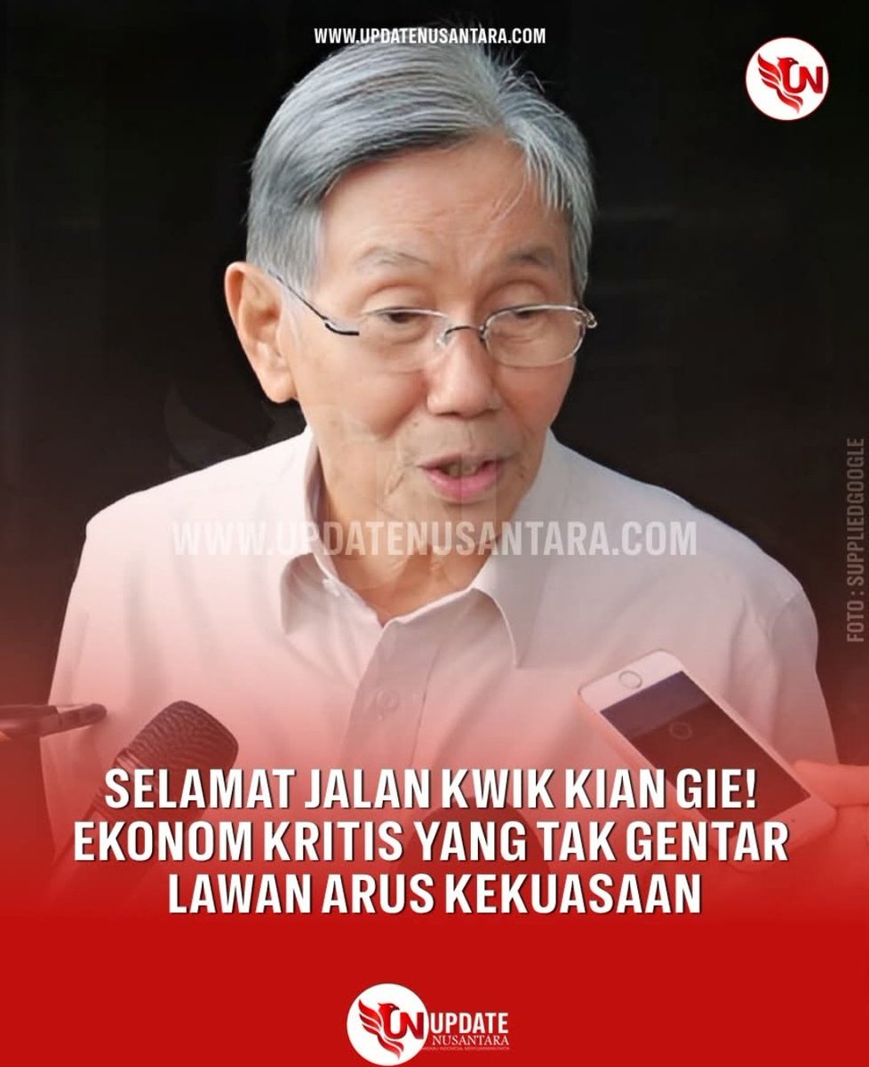 Selamat jalan Pak Kwik Kian Gie
RIP 🙏🙏