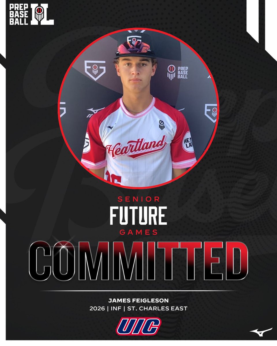 SS James Feigleson (St. Charles East, 2026) commits to University of Illinois-Chicago. 

Feigleson, ranked No. 65 in the state's 2026 class is the first member from the Team Heartland #PBSFG25 squad to commit to a program. 

(<a href="/stce_baseball/">St. Charles East Baseball</a> | <a href="/UIC_Baseball/">UIC Baseball 🔥⚾️</a>)

👤: