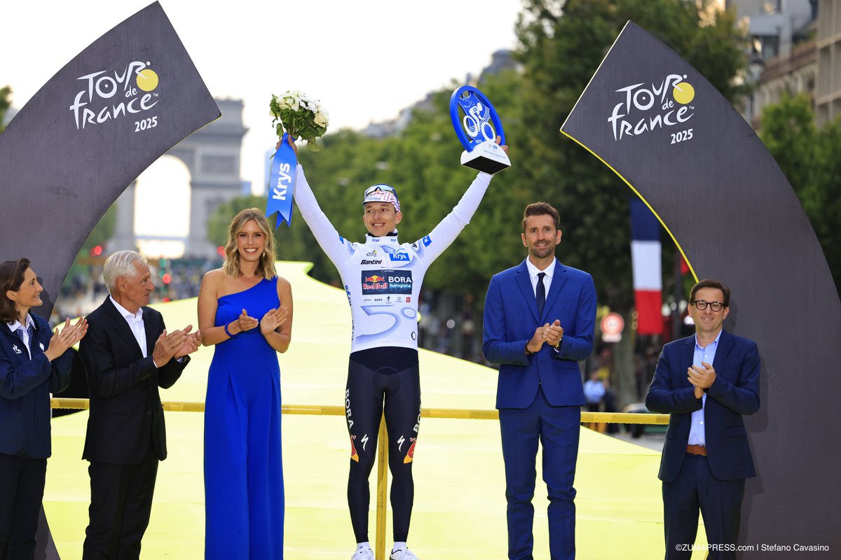 世界最高峰の自転車ロードレース「Tour de France」でドイツ人のフロリアン・リポヴィッツ選手が、初出場で見事に総合3位を獲得しました！🇩🇪🚴‍♂️
最後まで果敢な走りを貫き、ドイツ勢としては久々の表彰台に✨チームRed Bull–BORA–hansgroheと共に刻んだこの伝説、おめでとうございます👏
#TourDeFrance