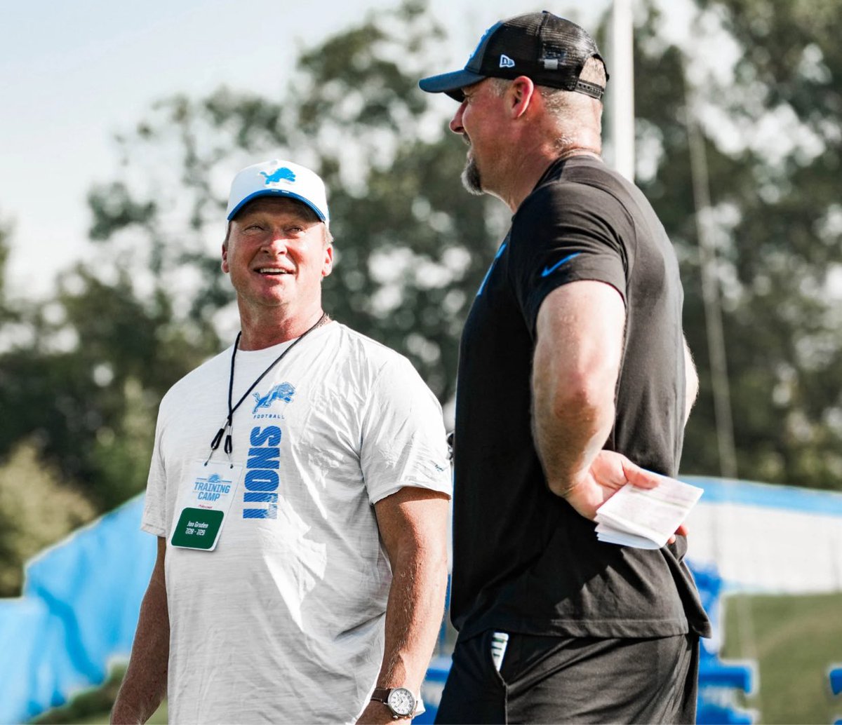 the_det_times's tweet image. Jon Gruden with Dan Campbell 💪