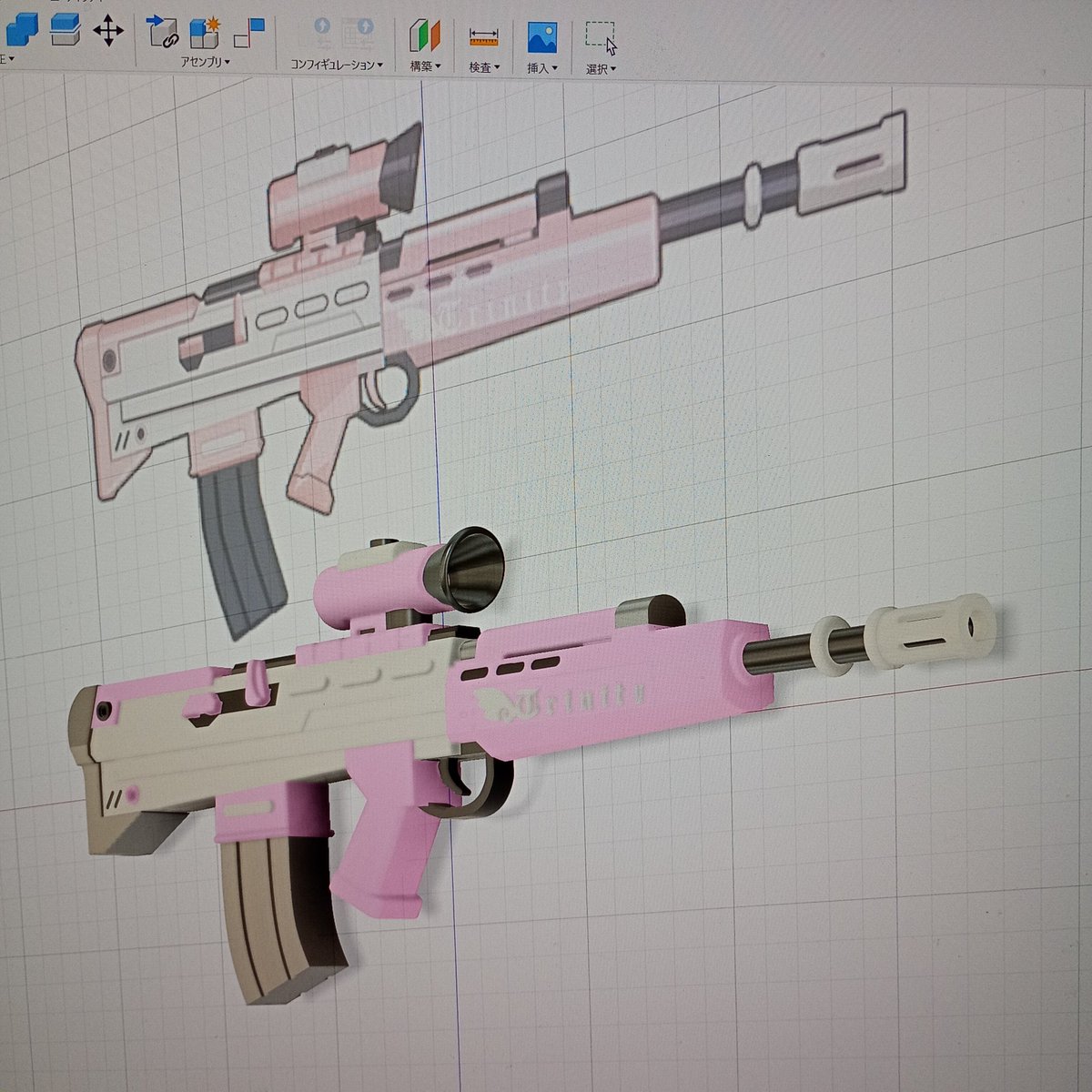 edosyow's tweet image. 阿慈谷ヒフミのARのモデリングできた。
仕事があるけど後ろ側の時間かかるパーツだけでもスライスして出力かけないと。
#マイ・ネセシティ