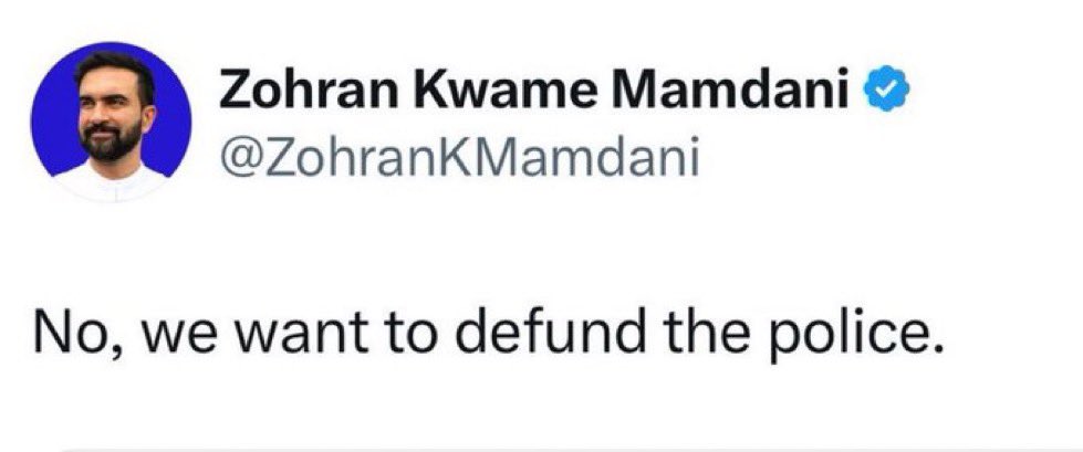 A police officer was shot and killed tonight while protecting New Yorkers.
Four more innocent lives were lost.
Dozens of officers ran toward the danger.

And this man—who wants to run our city—wants to defund the very people who protect us.

Disgraceful.