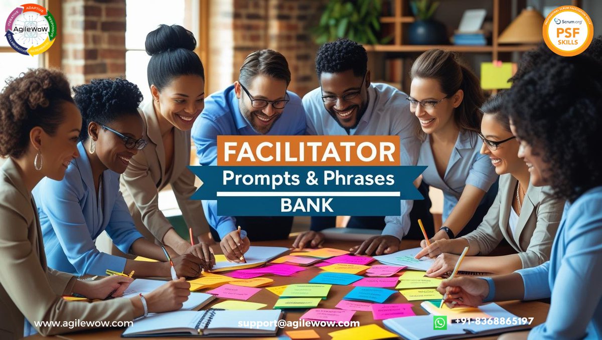 Scrumdotorg's tweet image. PST Sanjay Saini shares a compilation of prompts and phrases that Facilitators can use to better facilitate their sessions. The items are categorized for easy access during live facilitation. ow.ly/RM1s50WtmrO @Iam_SanjaySaini #Scrum #Facilitation