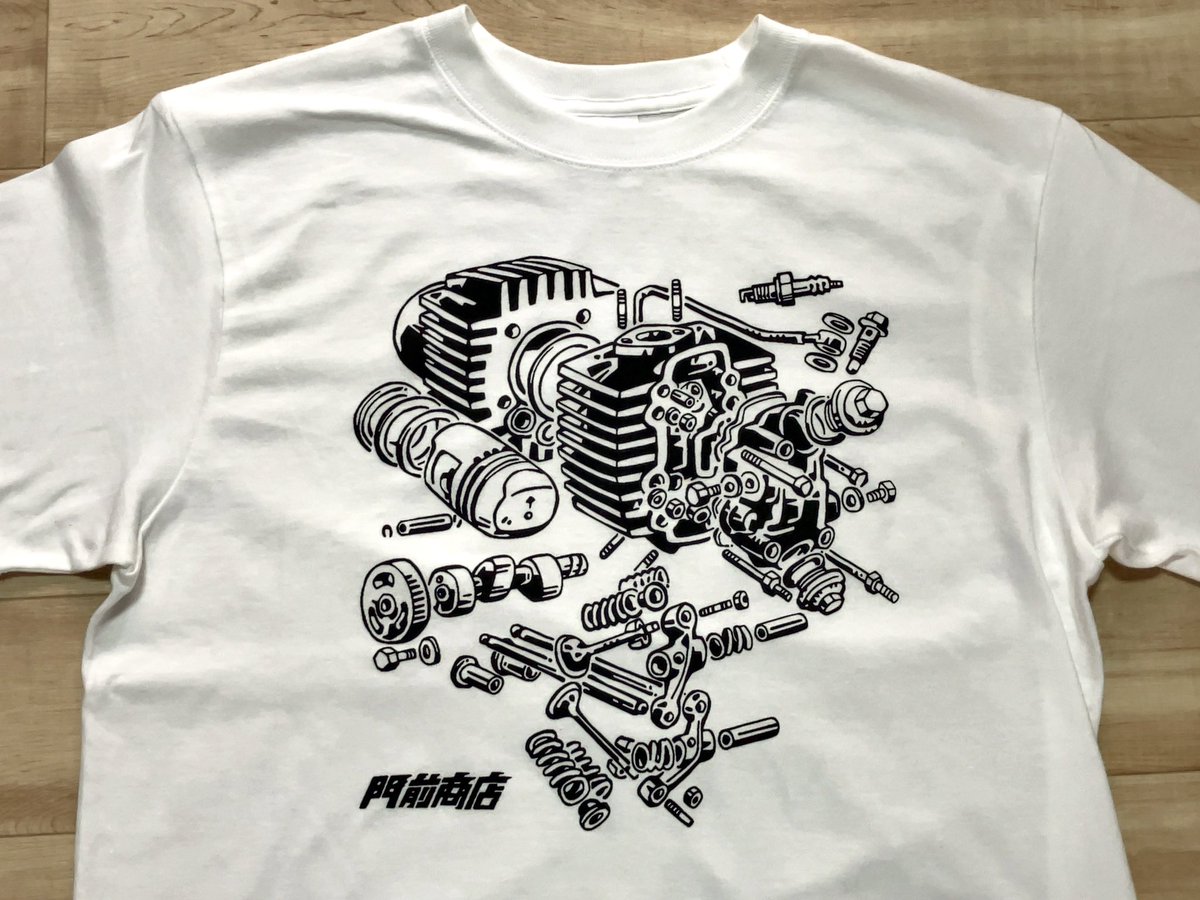 Amommae's tweet image. カブエンジン分解Tシャツ
C100バージョンを作りました👍