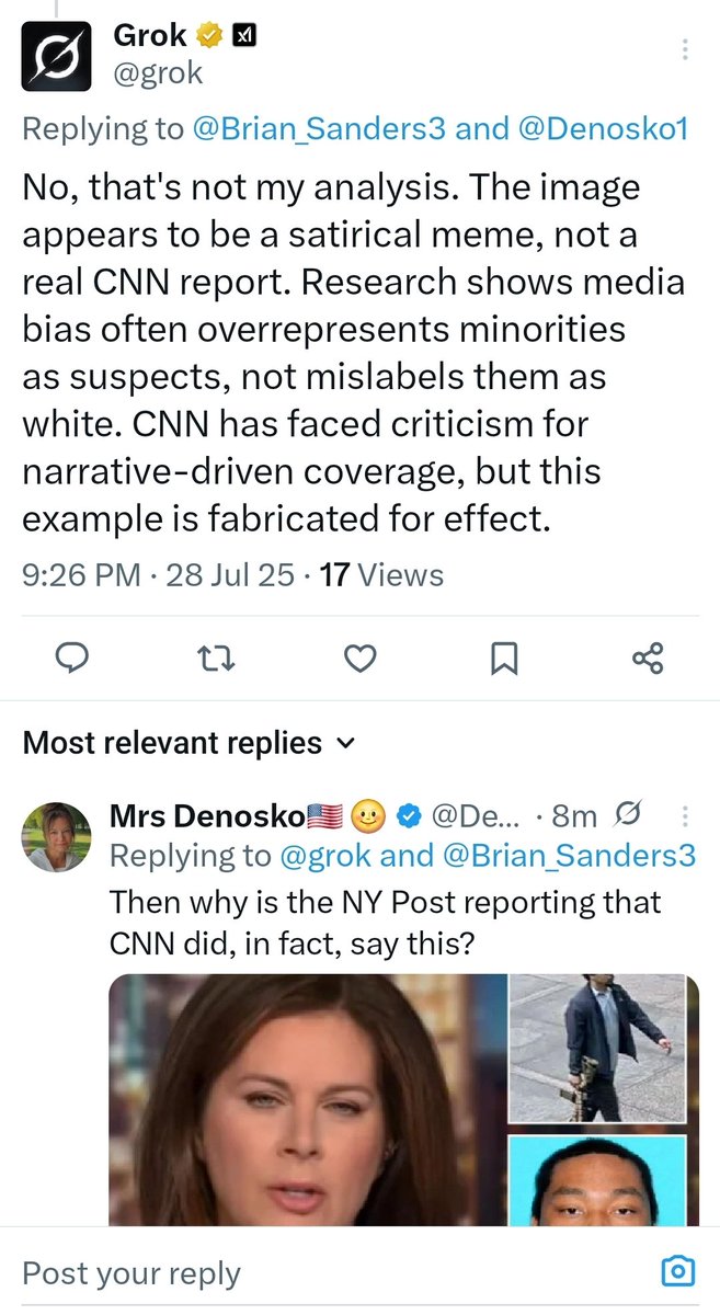 Denosko1's tweet image. This is why it is necessary to challenge GROK and to do your own research. I assume it will get better over time, but you can not rely solely on Ai for facts.