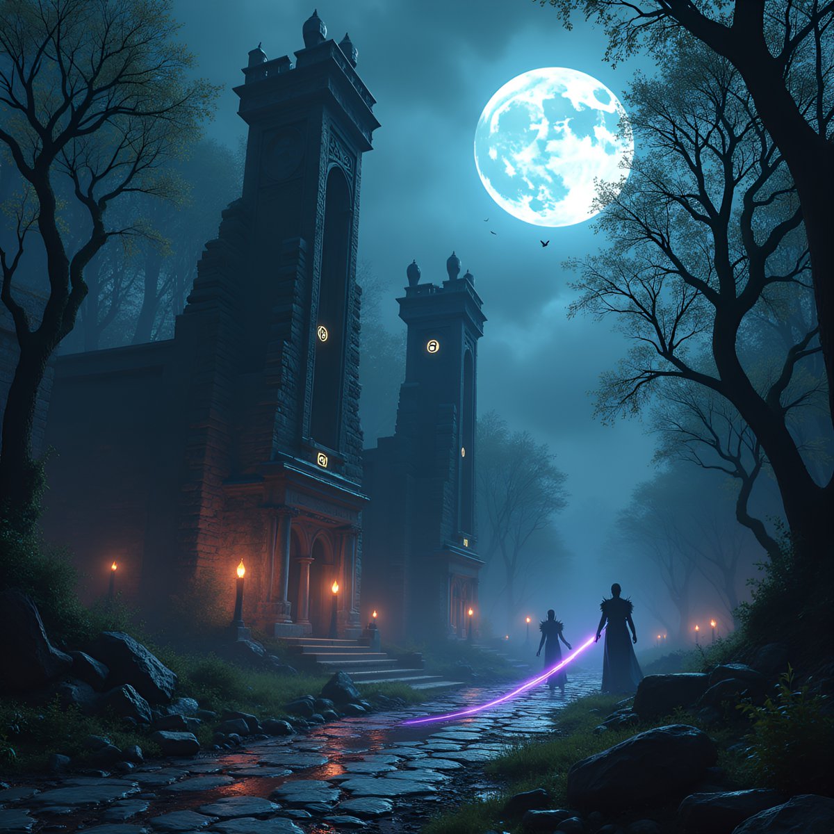 PromptSin's tweet photo. Chasing moonlit magic and secret worlds πβ¨ Whoβs ready for an adventure? #FantasyVibes #NightExplorers https://t.co/c6OxHkp8q2