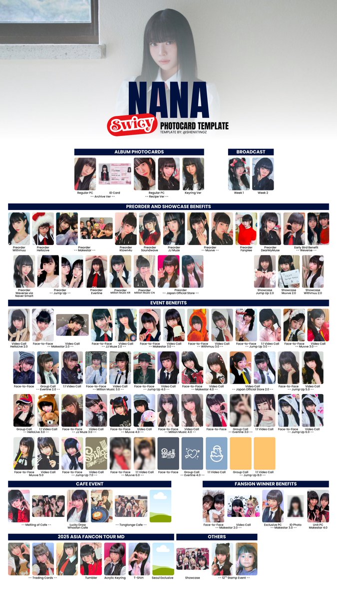 うゆ様 オーダーページ swicy_unis_template | [SWICY] UNIS Individual Photocard Template