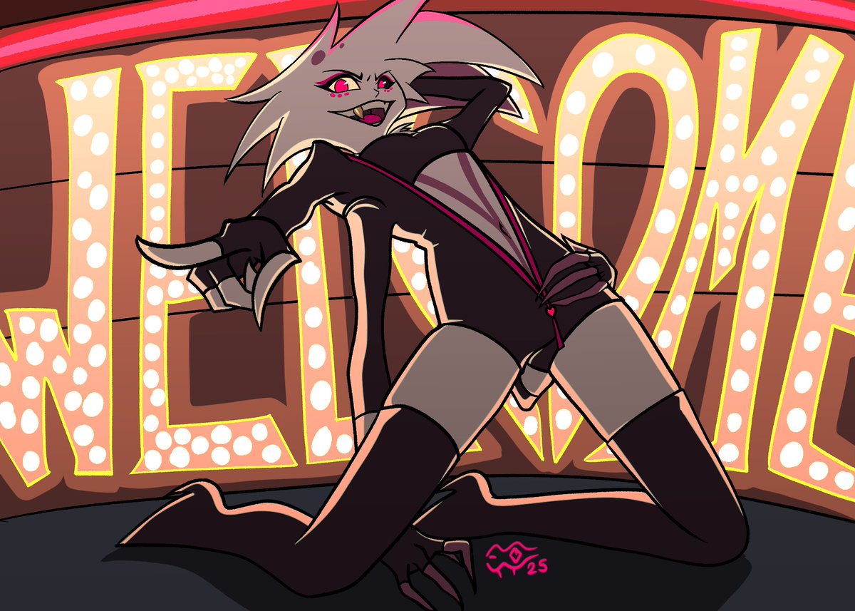 Angel was left in charge of welcoming new guests to the hotel.

#HazbinHotelFanart #AngelDust