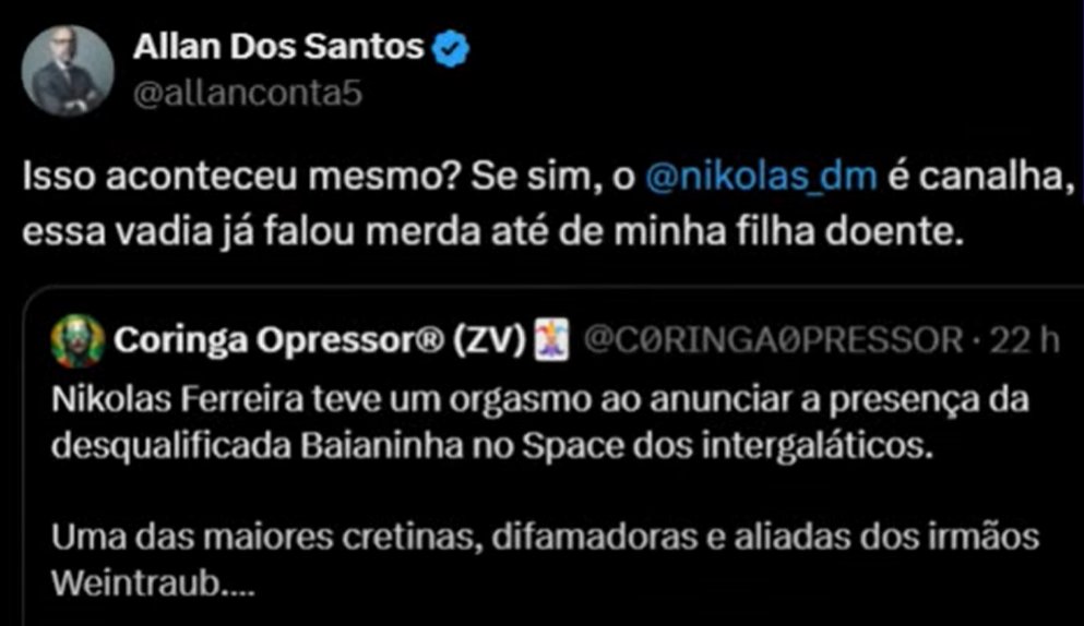CantiiSandra's tweet image. Mas rapazzz... estรฃo esculachando o Nikolas mesmo pra todos verem๐ณ
Briguem desgraรงados
O Nikolas nesta roda de conversa chamou essa Baianinha que defende a prisรฃo dos Bolsonaro๐คก๐คญ