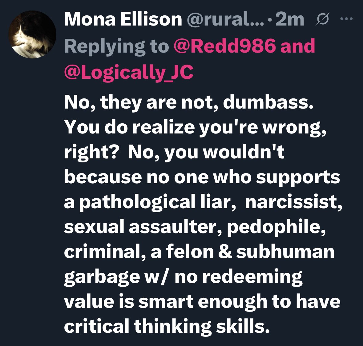 Poor Mona got triggered 🤣
Said her piece and blocked me 😌