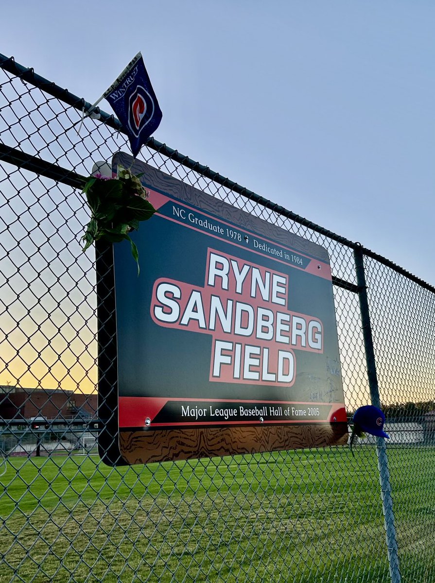 My brother from another who grew up with me in Evanston now lives in Spokane, Wash., hometown of Ryne Sandberg. He just visited his field and made sure a Cubs flag was flying.