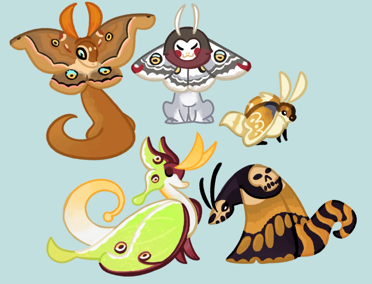 Moths! The tiny one is a flannel moth and the gray one is an emperor moth