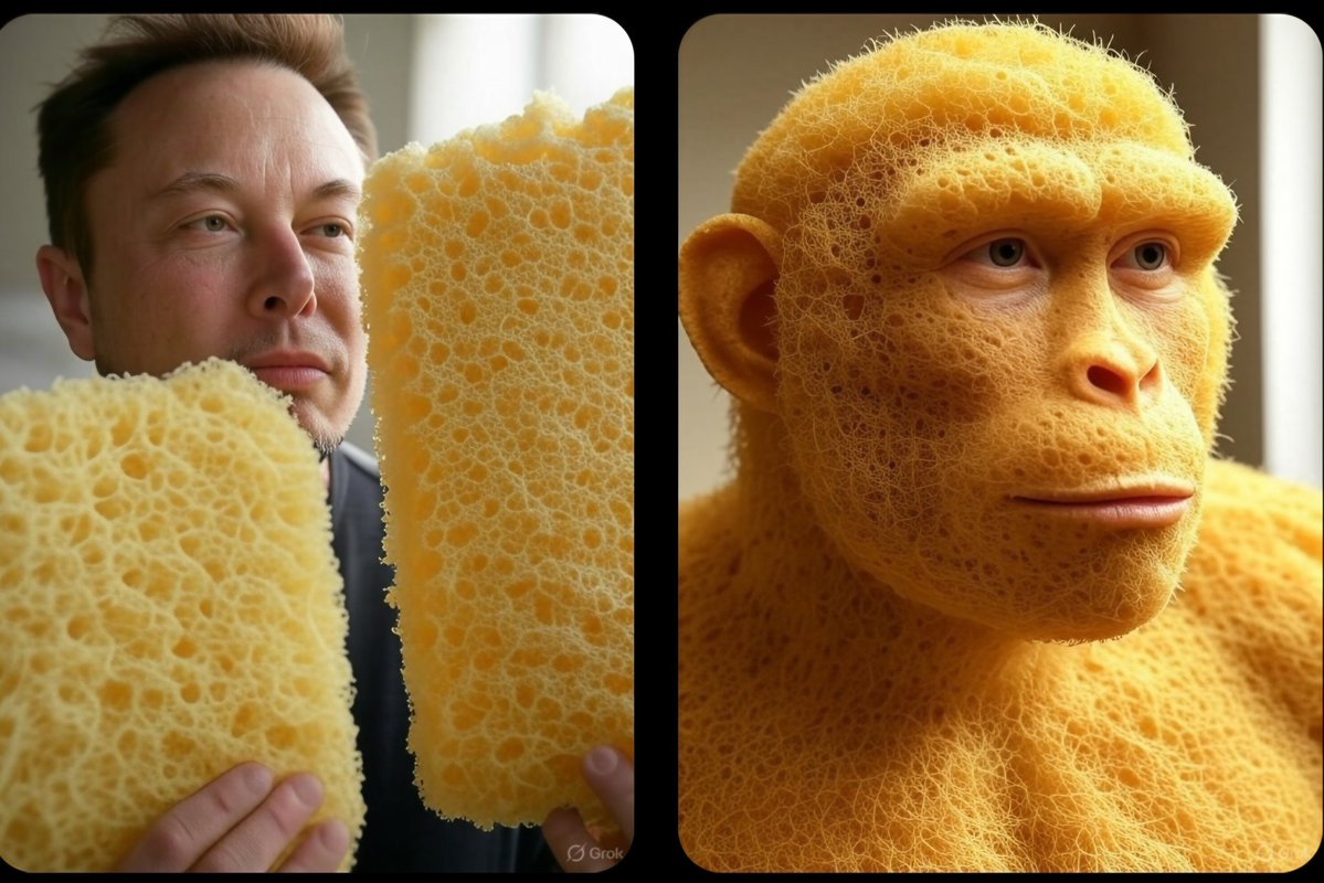 TrevorL415's tweet image. Elon Musk dressed like his ancient ancestors. And just think, he's also made of stardust ✨ 🤪🤦
#ElonMusk #Elon #Sponge