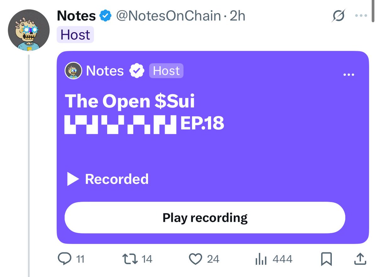 NotesOnChain's tweet image. What an amazing space 🥲
I seriously can’t thank you guys enough for showing up here everyday and sharing with us 🫶
Ily $SUI fam 🌊 🦑