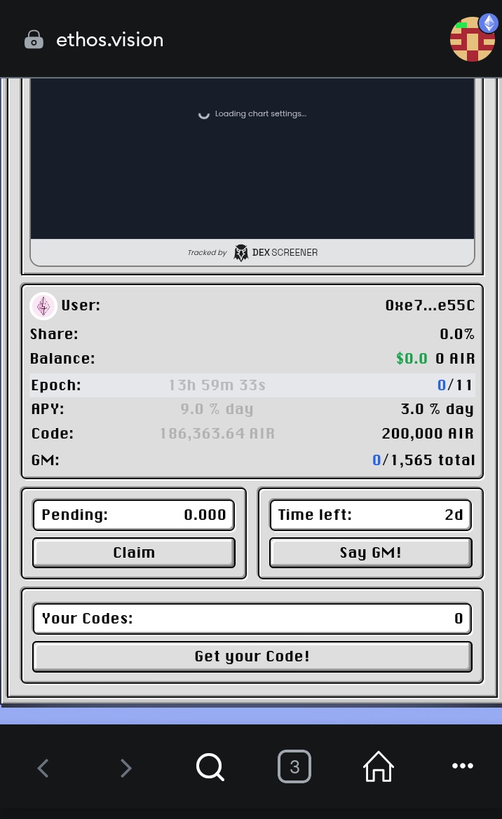 blobetech_niche's tweet image. @Ethereum_OS "GM to me! 😎 Just found out the AIR code was meant to be pre-revenue, but I'm not waiting around! 🤯💡 I'm claiming my FREE code ASAP and getting ready for the BIGGEST rewards! 🌟 24 hours left, let's go! ⏰ Wish me luck! 🤞 #AIRcode #FreeCode #Rewards $Eth_OS