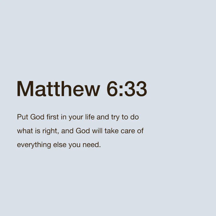 Matthew 6:33
