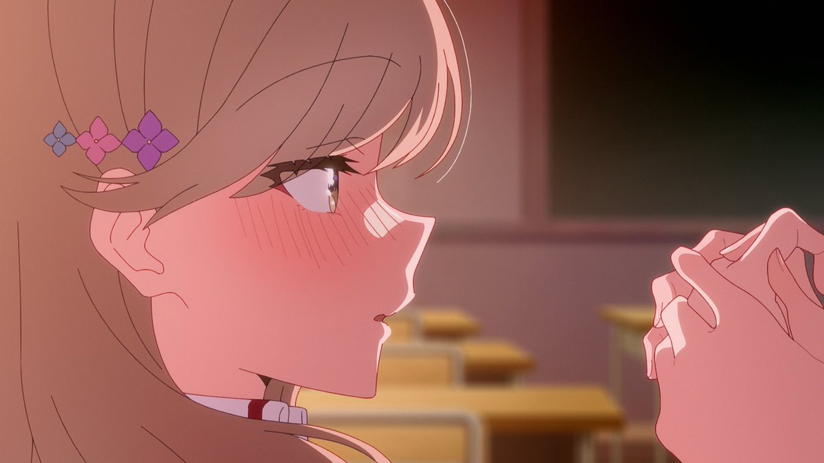 6d5k7y's tweet image. #わたなれアニメ
4話。これが百合アニメだ!!
れな子も真唯も友達としての距離間が掴めずギクシャク。でもやり直せばいい。その仲直りのキスがこんなにも美しいとは...。そして裏では紫陽花さんを惹きつけるとはれな子は罪な女だ。