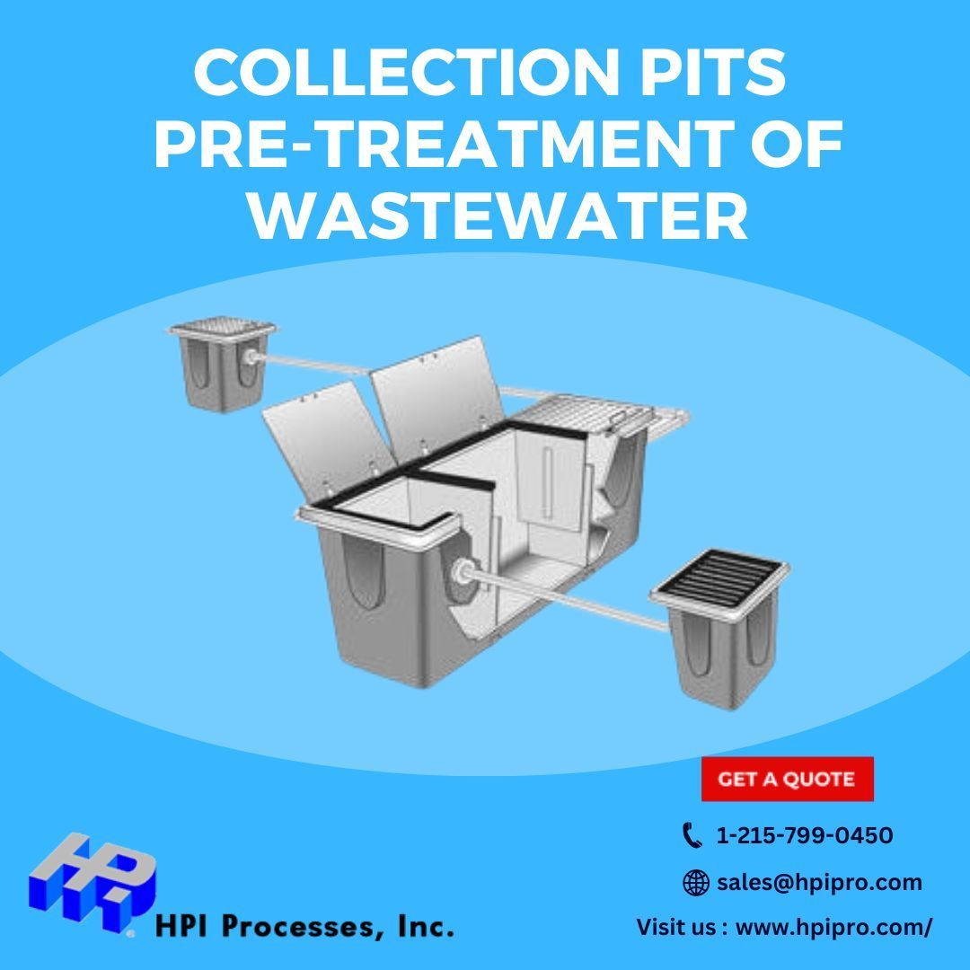 hpipro's tweet photo. Streamline your wastewater management with Collection Pits, designed for pre-treatment and settling of solids prior to processing. Available at HPI Processes. 
Visit - https://t.co/T8xpyTI9Nx
#WastewaterPreTreatment #CollectionPits #IndustrialWaterSolutions #HPIProcesses https://t.co/8cDjTjowGO