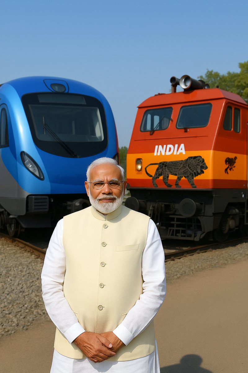 Mritunjayrocks's tweet image. 🚆 India on the Fast Track!
🇮🇳 Exporting metro coaches &amp;amp; rail bogies to Europe &amp;amp; Australia — a testament to our growing manufacturing might!

🏭 Factories in Bihar &amp;amp; Tamil Nadu to soon export locomotives &amp;amp; wheels, fueling economic growth.
#MakeInIndia #IndianRailways #ExportPower